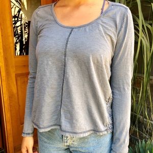 Light army green long sleeve top